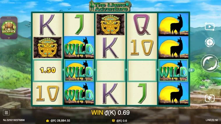 Ảnh giao diện chính game Llama Adventure (slot JDB) chơi tại LC79
